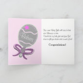 ベビーツインガールズおめでとう写真 カード (内部)