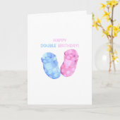 ベビーツインズブース誕生日カード カード (黄色い花)