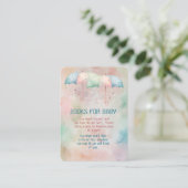 ベビーツインズボーイとガールシャワー用の本 エンクロージャーカード (スタンド正面)