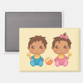 ベビーツインズボーイアンドガールマグネット マグネット (正面/裏面)