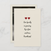 ベビーツインズ発表 案内状 (正面/裏面)