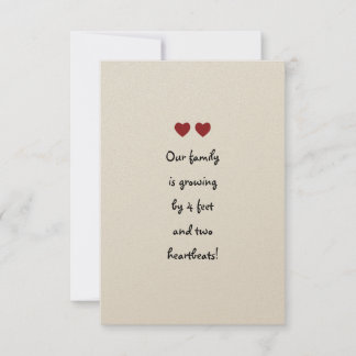 ベビーツインズ発表 案内状