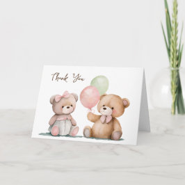 ベビーツインテディベアーズサンキュー カード