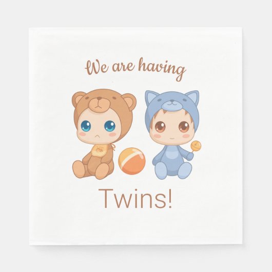 ベビーツイン男女兼用発表 スタンダードランチョンナプキン (正面)