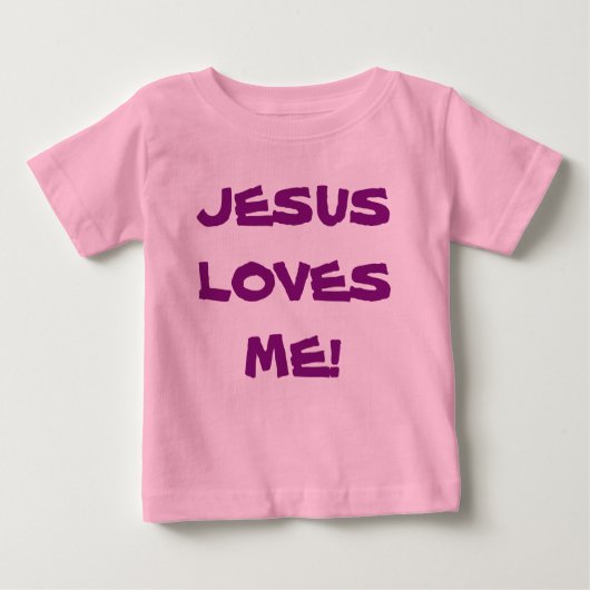 ベビーツツ体スーツ – Jesus Loves Me ベビーTシャツ (正面)