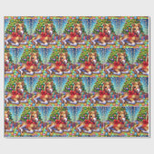 ベビーツリーで敷設するクリスマス馬 ラッピングペーパー (フラット)
