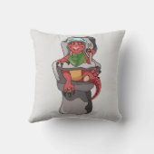 ベビーティラノサウルスのレックスが高い椅子に座っている。 クッション (裏面)