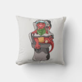 ベビーティラノサウルスのレックスが高い椅子に座っている。 クッション (正面)