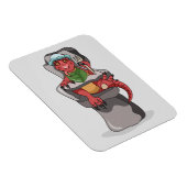 ベビーティラノサウルスのレックスが高い椅子に座っている。 マグネット (右側)