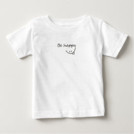 ベビーティーと「Be Happy」文字 ベビーTシャツ
