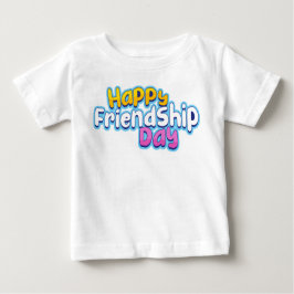 ベビーティーと"Happy Friendship Day"ロゴ ベビーTシャツ