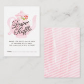 ベビーティーパーティー | ベビーおむつラッフルチケット エンクロージャーカード (正面/裏面)