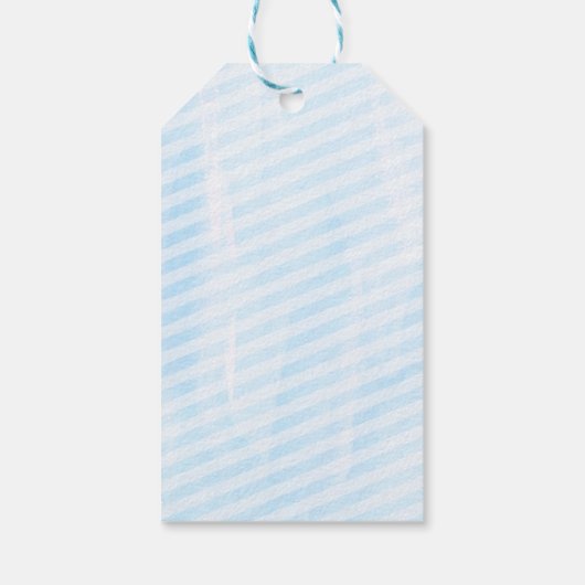 ベビーティーパーティー |ベビーシャワーお気に入りギフトラベル |青 ギフトタグ (裏面)