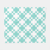 ベビーティール(緑がかった色)ブルーキルトシャワーパーティーフリースブランケット フリースブランケット (正面(横))