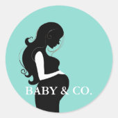 ベビーティール(緑がかった色)ブルーティアラパーティー散水シャワー ラウンドシール (正面)