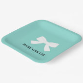 ベビーティール（緑がかった色）ブルーリビールシャワー散水パーティー ペーパープレート (傾斜あり)