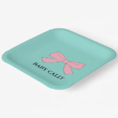 ベビーティール（緑がかった色）ブルーリビールシャワー散水パーティー ペーパープレート (傾斜あり)