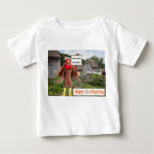ベビーティー。ハッピーサンクスギビング。チーターキー ベビーTシャツ (正面)