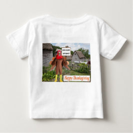 ベビーティー。ハッピーサンクスギビング。チーターキー ベビーTシャツ
