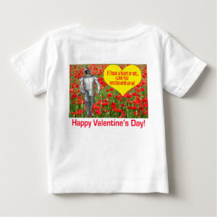 ベビーティー。ハッピーバレンタインデー.ブラック実験室/スズ ベビーTシャツ