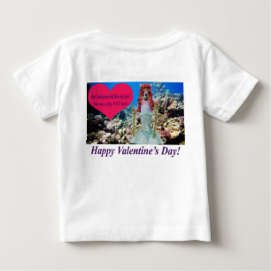ベビーティー。ハッピーバレンタインデー。 doe/mermaid ベビーTシャツ
