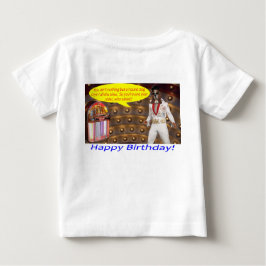 ベビーティー。ハッピーバースデー・エルビス・ハウンド犬 ベビーTシャツ