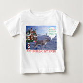 ベビーティー、メリークリスマスと幸せな新年の復活 ベビーTシャツ (正面)
