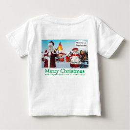 ベビーティー。メリークリスマス猫/ミセスクロース ベビーTシャツ