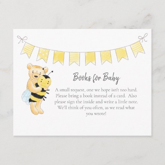 ベビーテディベアとビーの本 エンクロージャーカード (正面)