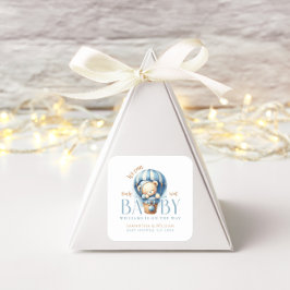 ベビーテディベアブルーバルーンボーイ スクエアシール