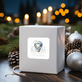 ベビーテディベアブルーバルーンボーイ スクエアシール