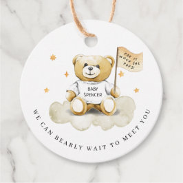 ベビーテディベアポップ・アートのイット彼女がポップメッセージカード フェイバータグ