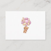 ベビーテディベアーピンクバルーン囲い用の本 エンクロージャーカード (裏面)