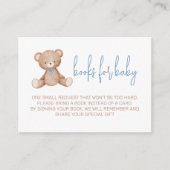 ベビーテディベア少年ベビーシャワー用の本 エンクロージャーカード (正面)