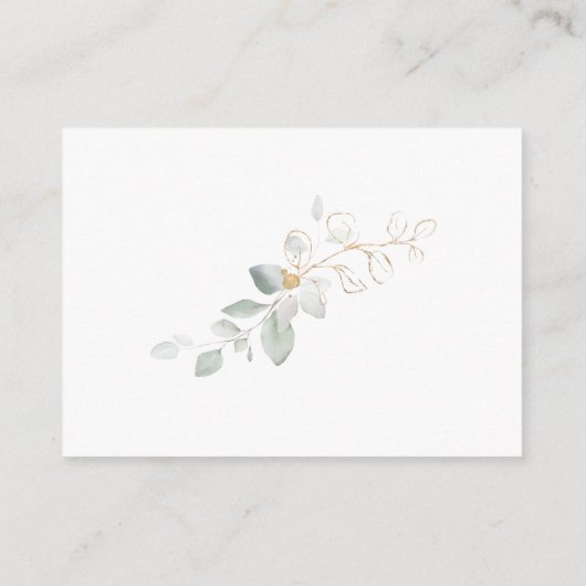 ベビーテディベア緑の葉が広がる本 エンクロージャーカード (裏面)