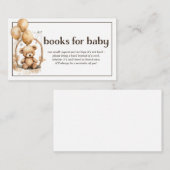 ベビーテディベア赤ちゃんシャワーの本 エンクロージャーカード (正面/裏面)