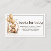 ベビーテディベア赤ちゃんシャワーの本 エンクロージャーカード (正面)