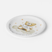 ベビーテディベア赤ちゃんシャワー ペーパープレート (アングル)