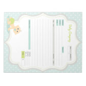 ベビーテーマ注文型枠と請求書メモ帳 ノートパッド (正面)