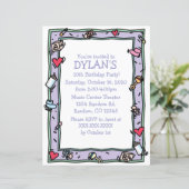 ベビーテーマ誕生日パーティチラシ招待状 (スタンド正面)