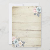 ベビーデアーズウッドテクスチャフラワーベビーシャワー 招待状 (裏面)