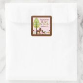 ベビーディアガールベビーシャワー招待状 スクエアシール (バッグ)