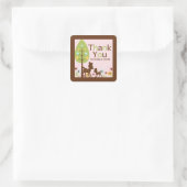 ベビーディアガールベビーシャワー招待状 スクエアシール (バッグ)