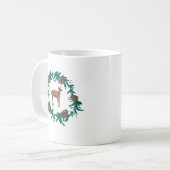 ベビーディアクリスマスリース絵を描ズ コーヒーマグカップ (正面左)