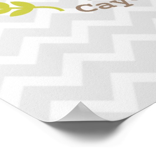 ベビーディアグレーシェブロン子供部屋アートワーク – 男の子 ポスター (角)