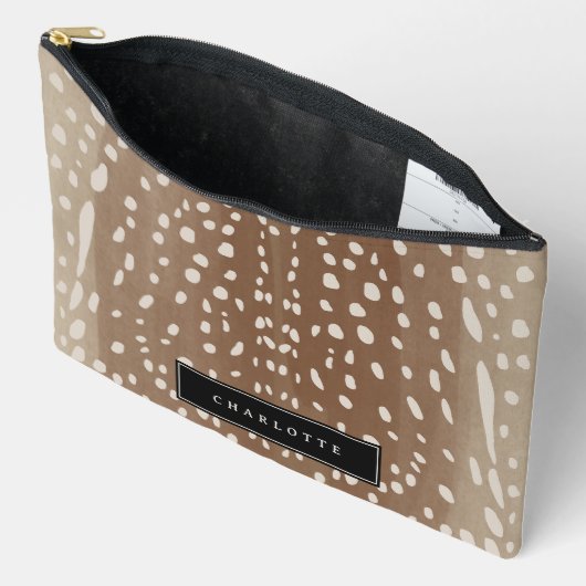ベビーディアスポットアニマルプリントパターン アクセサリーポーチ (見開き)