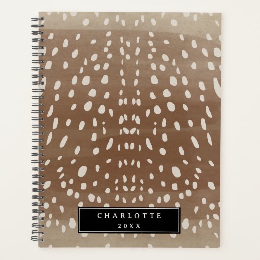 ベビーディアスポットアニマルプリントパターン プランナー手帳 (正面)