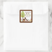 ベビーディアニュートラルベビーシャワー招待状 スクエアシール (バッグ)