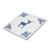 ベビーディアファウンデルフトブルー&ホワイトコーナー タイル (側面)