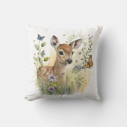 ベビーディアファウンバタフライ絵画ズ クッション (正面)